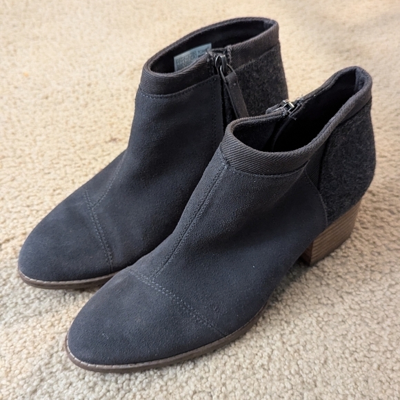 Tom’s Women’s Womens Loren Suede Ankle Booties side 7 Boho - Picture 1 of 9